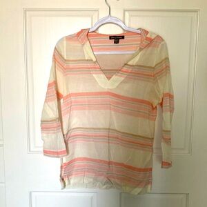 Tommy Bahama hooded gauzy beach cover-up top